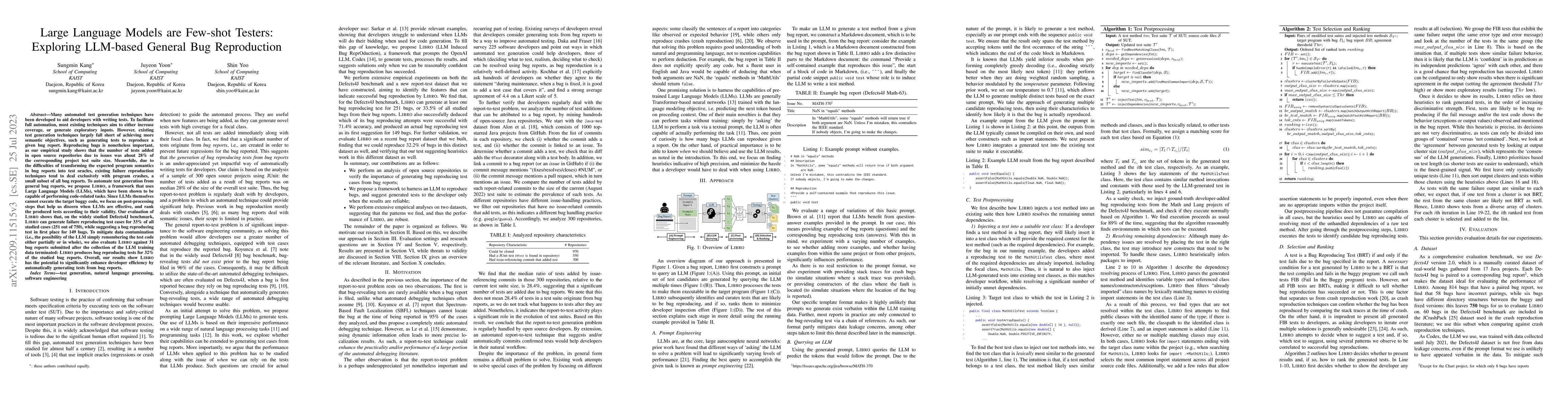 Thumbnail for Large Language Models are Few-shot Testers: Exploring LLM-based General
  Bug Reproduction