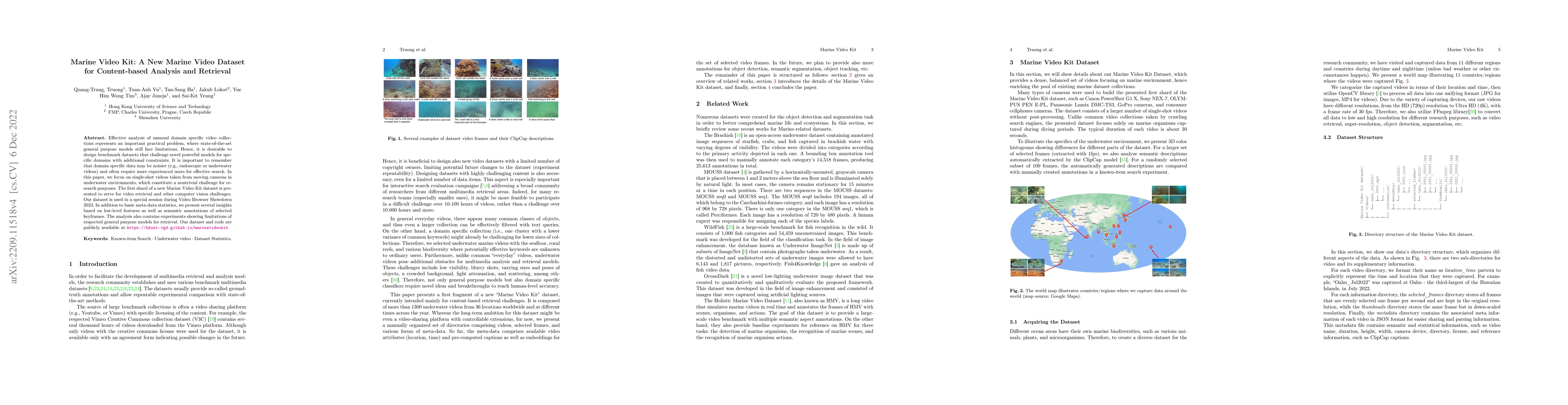 Thumbnail for Marine Video Kit: A New Marine Video Dataset for Content-based Analysis
  and Retrieval