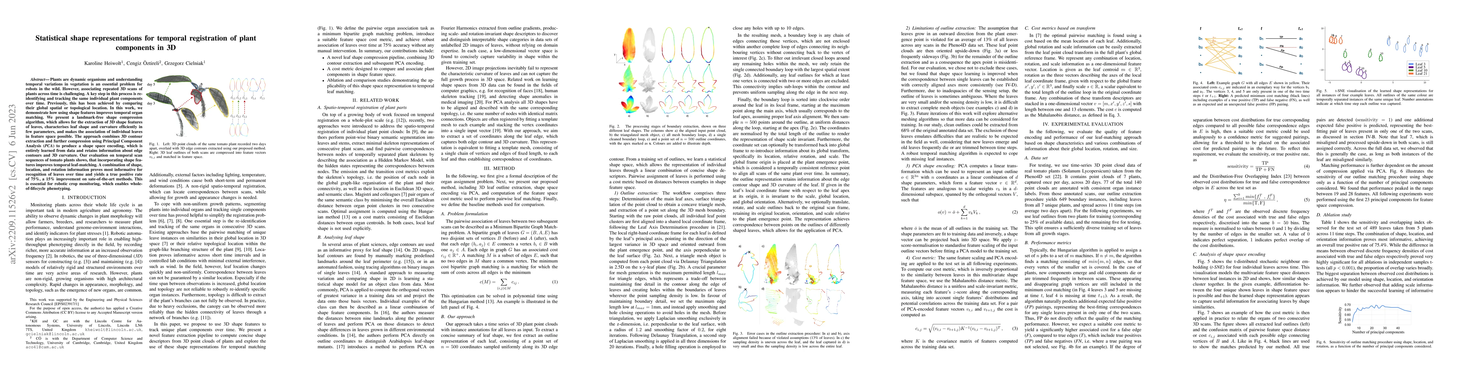 Thumbnail for Statistical shape representations for temporal registration of plant
  components in 3D