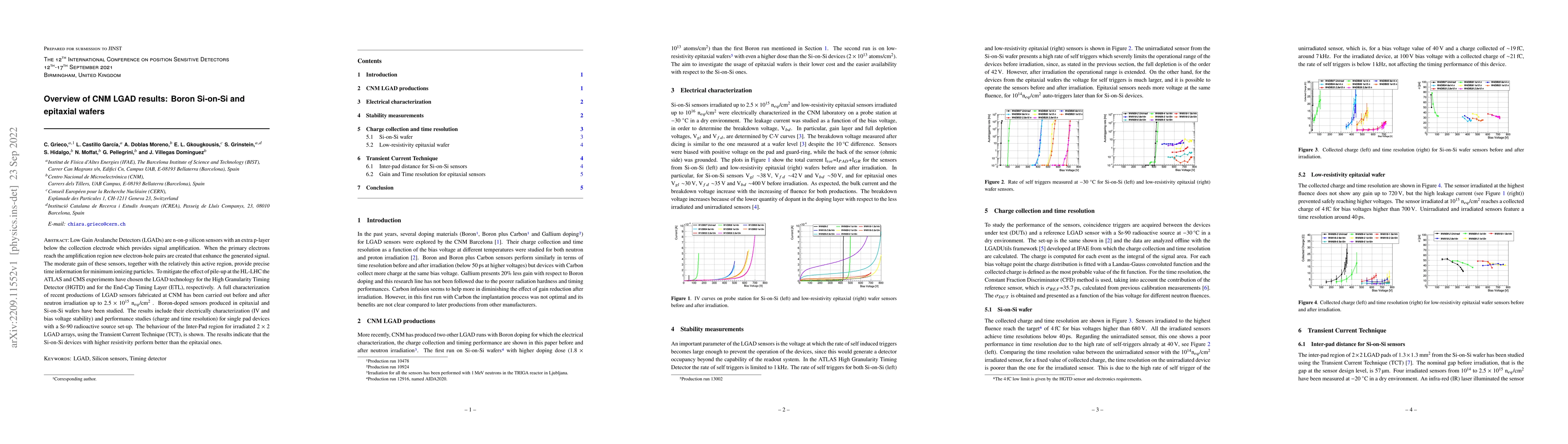 Thumbnail for Overview of CNM LGAD results: Boron Si-on-Si and epitaxial wafers