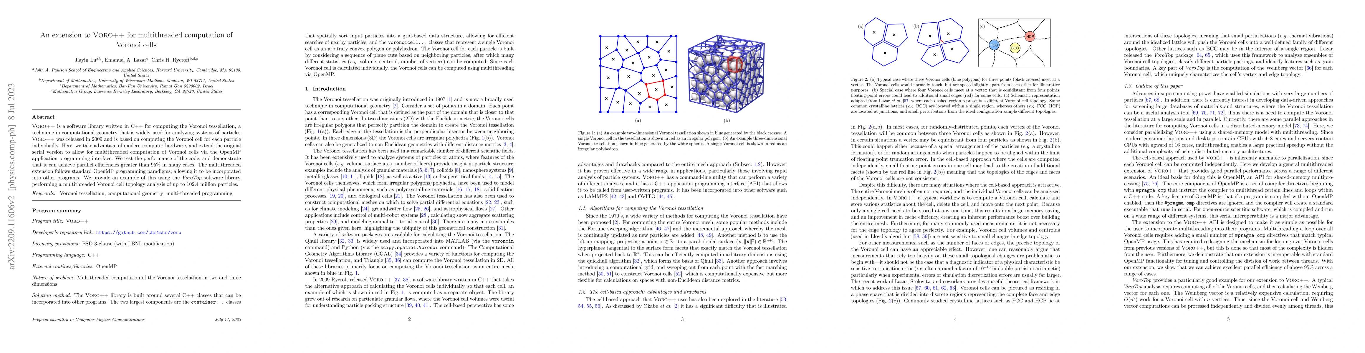 Thumbnail for An extension to VORO++ for multithreaded computation of Voronoi cells
