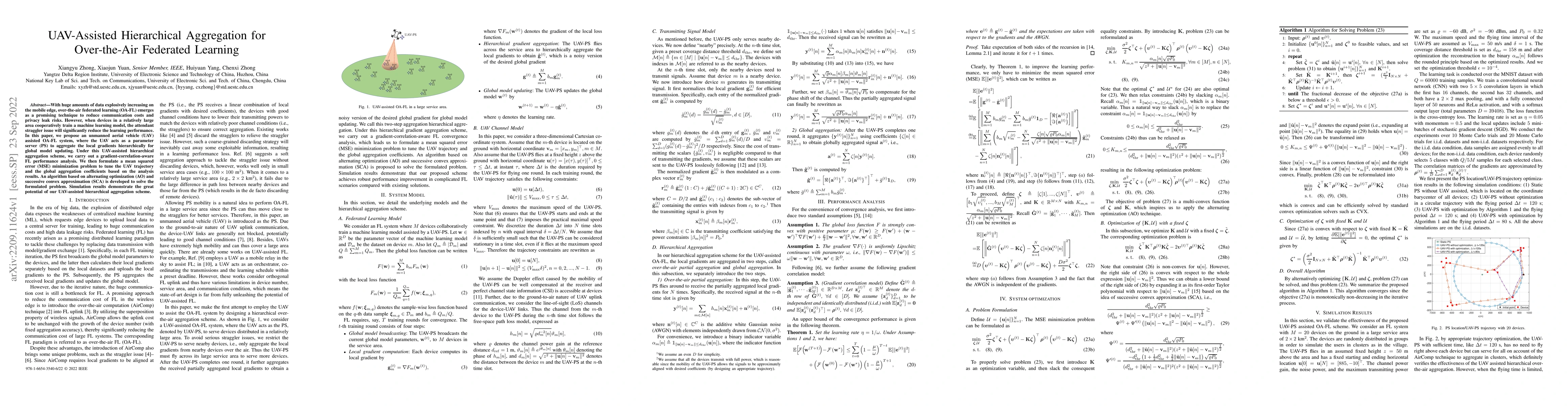 Thumbnail for UAV-Assisted Hierarchical Aggregation for Over-the-Air Federated
  Learning