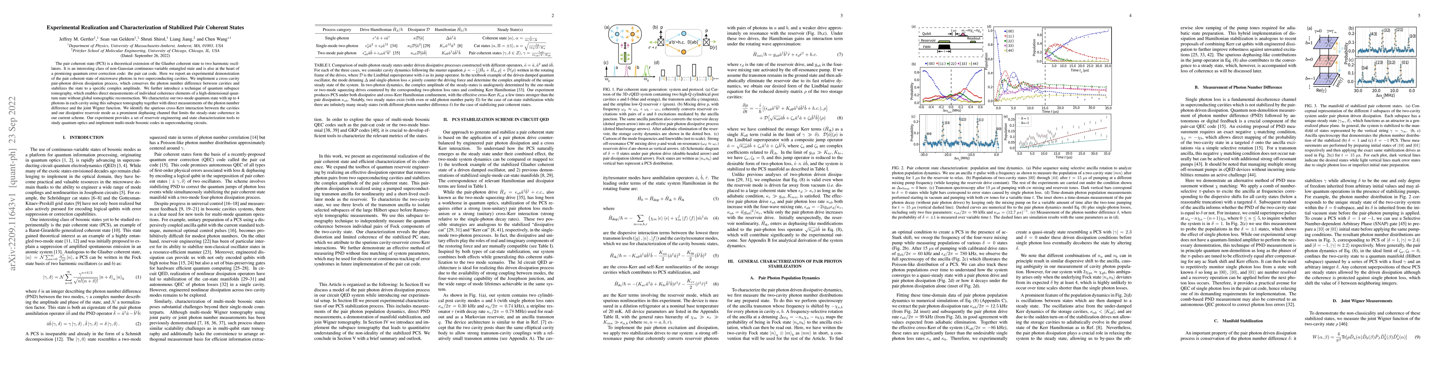 Thumbnail for Experimental Realization and Characterization of Stabilized Pair
  Coherent States