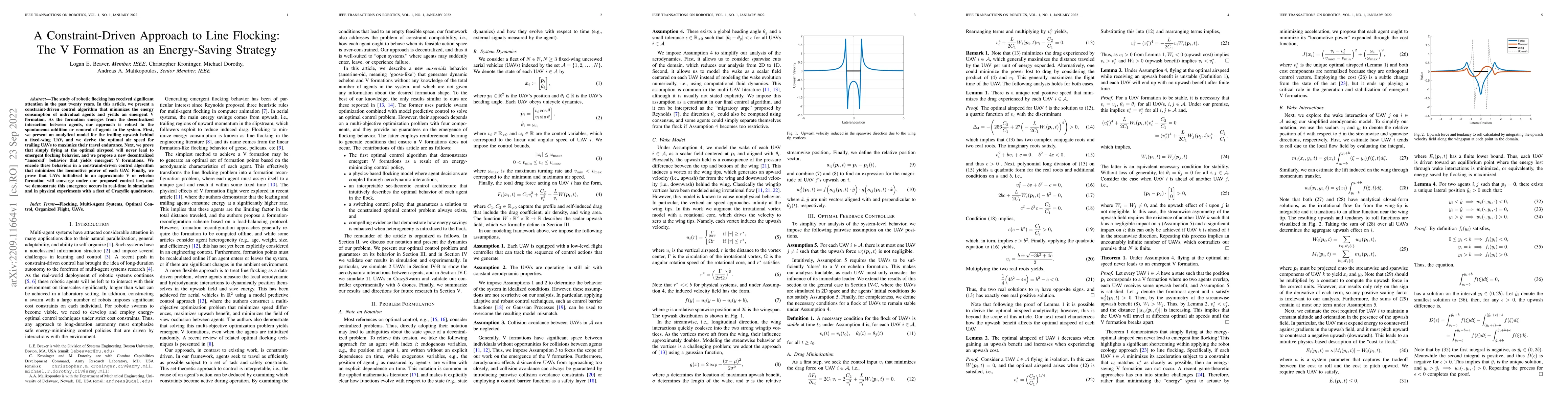 Thumbnail for A Constraint-Driven Approach to Line Flocking: The V Formation as an
  Energy-Saving Strategy