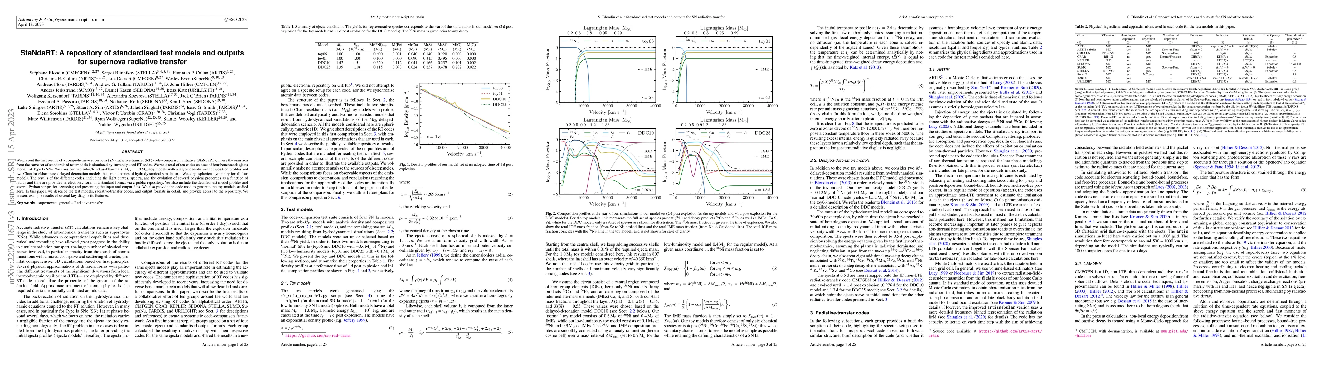 Thumbnail for StaNdaRT: A repository of standardized test models and outputs for
  supernova radiative transfer