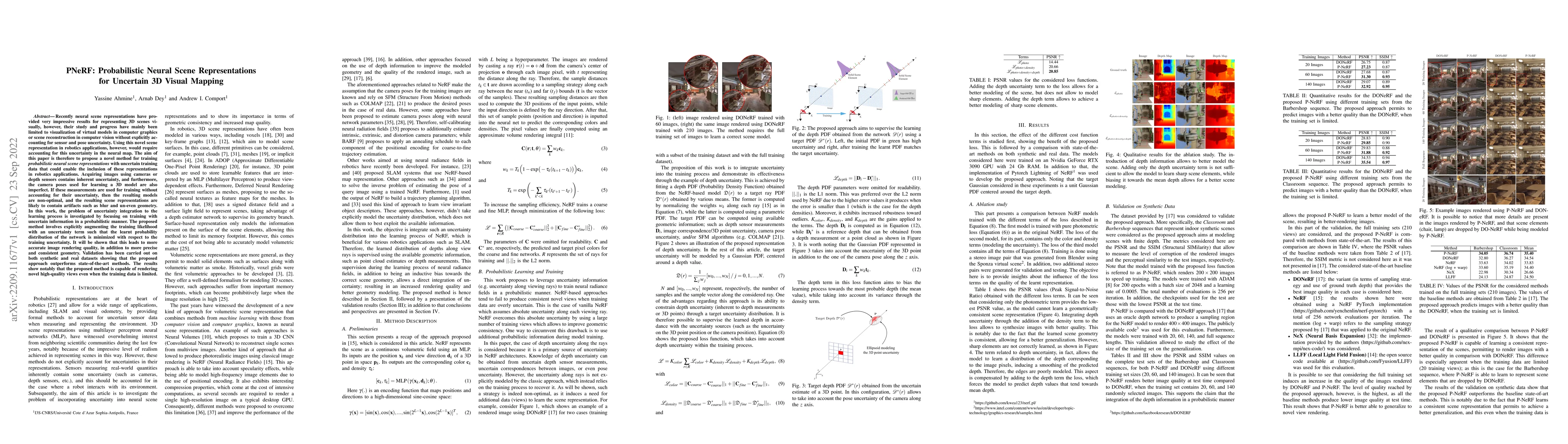 Thumbnail for PNeRF: Probabilistic Neural Scene Representations for Uncertain 3D
  Visual Mapping