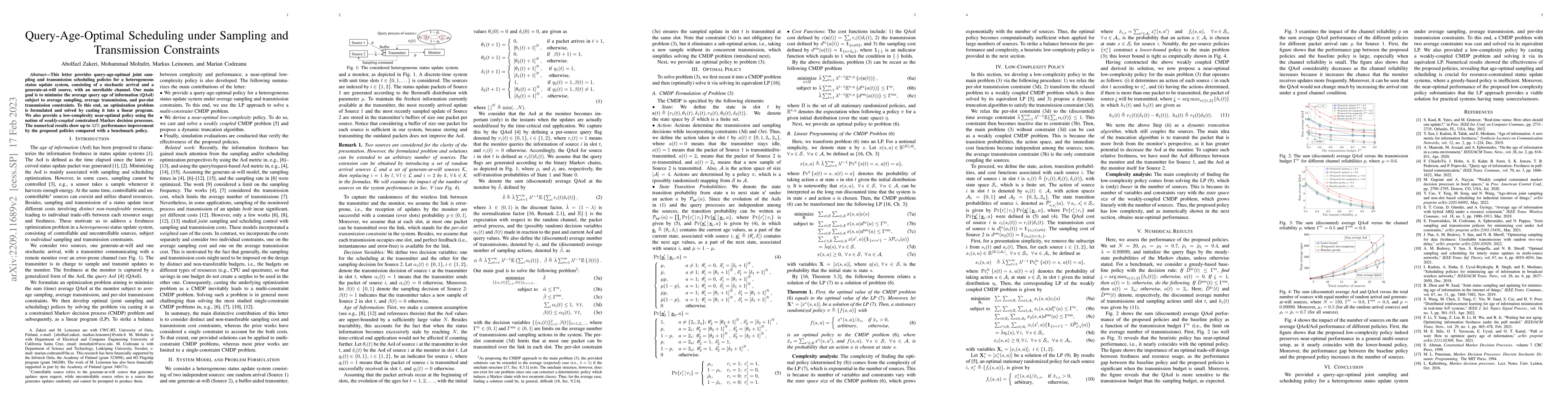 Thumbnail for Query-Age-Optimal Scheduling under Sampling and Transmission Constraints