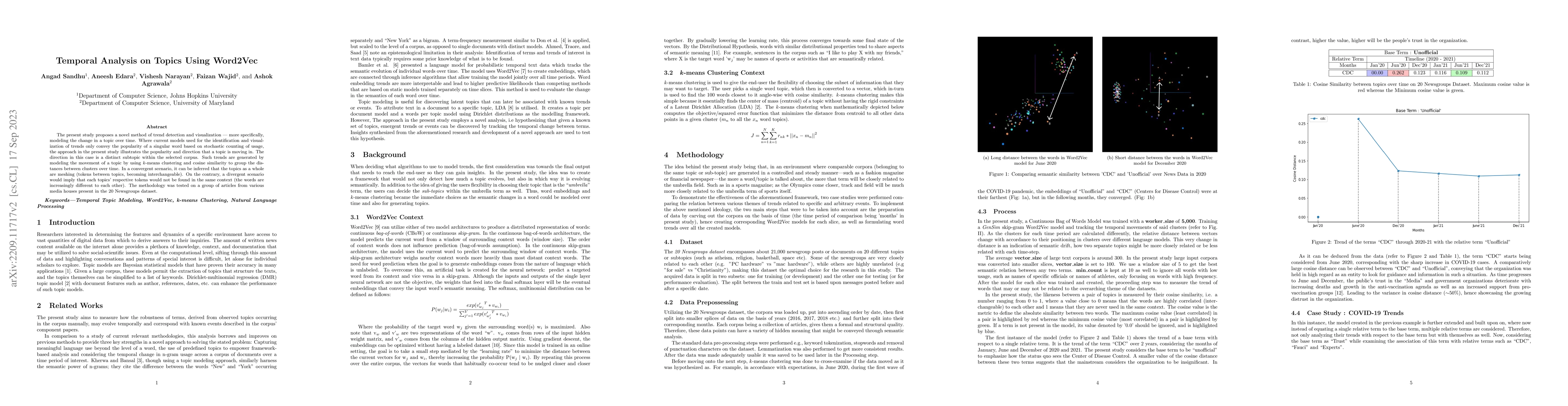 Thumbnail for Temporal Analysis on Topics Using Word2Vec