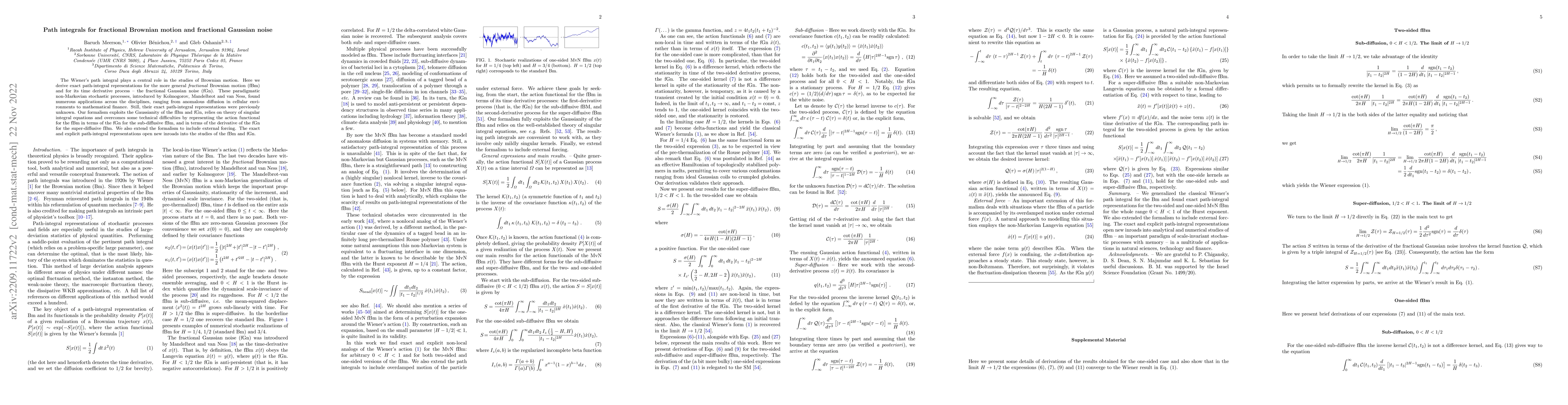 Thumbnail for Path integrals for fractional Brownian motion and fractional Gaussian
  noise