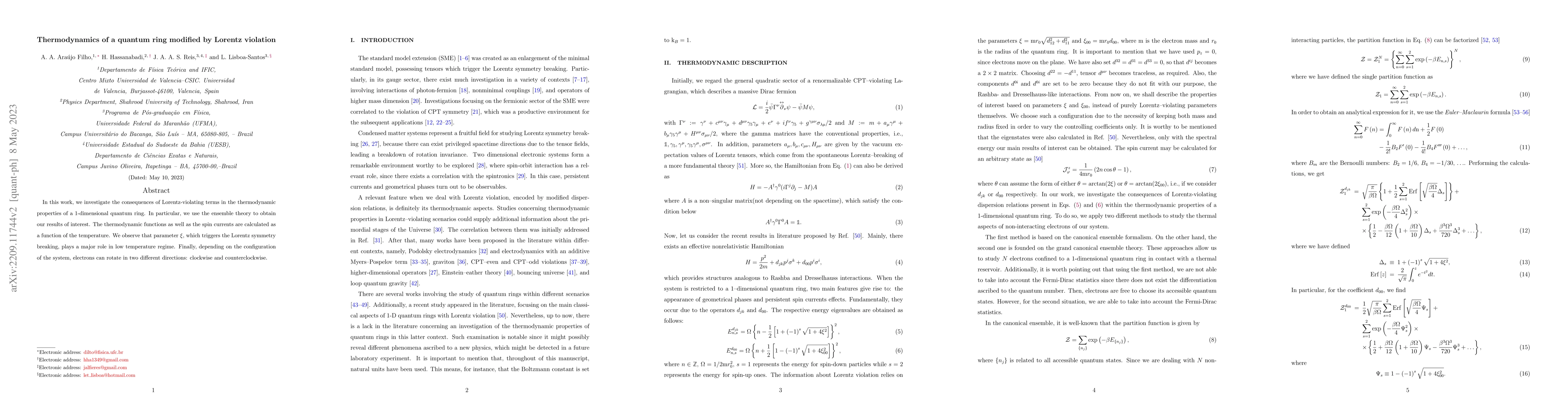 Thumbnail for Thermodynamics of a quantum ring modified by Lorentz violation