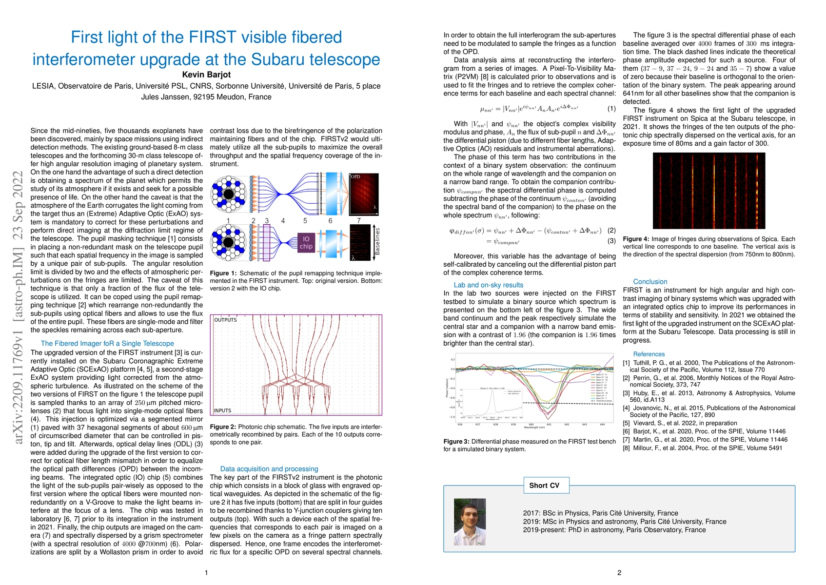 Thumbnail for First light of the FIRST visible fibered interferometer upgrade at the
  Subaru telescope