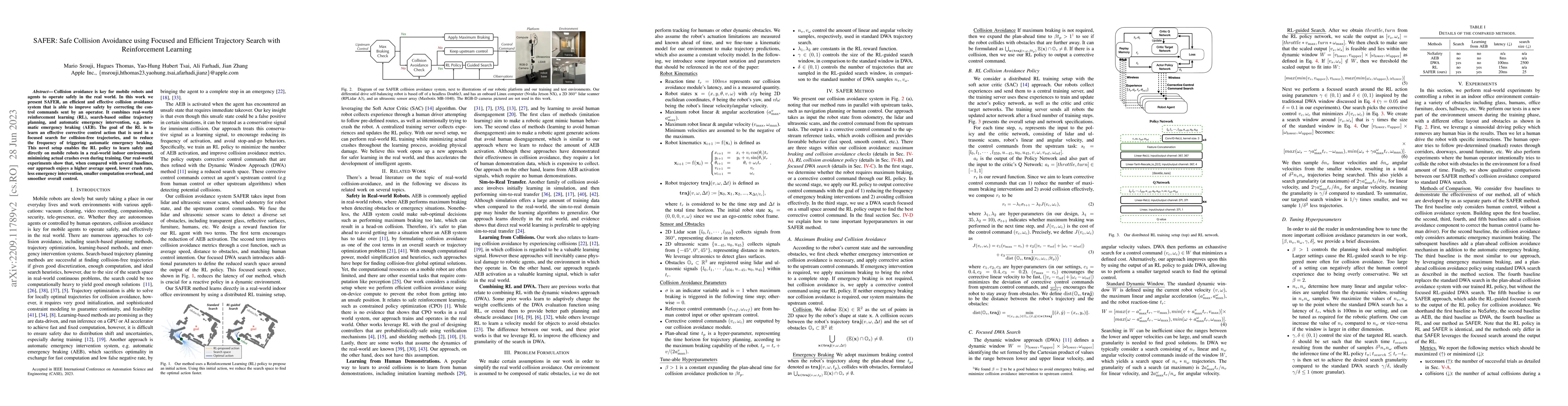 Thumbnail for SAFER: Safe Collision Avoidance using Focused and Efficient Trajectory
  Search with Reinforcement Learning