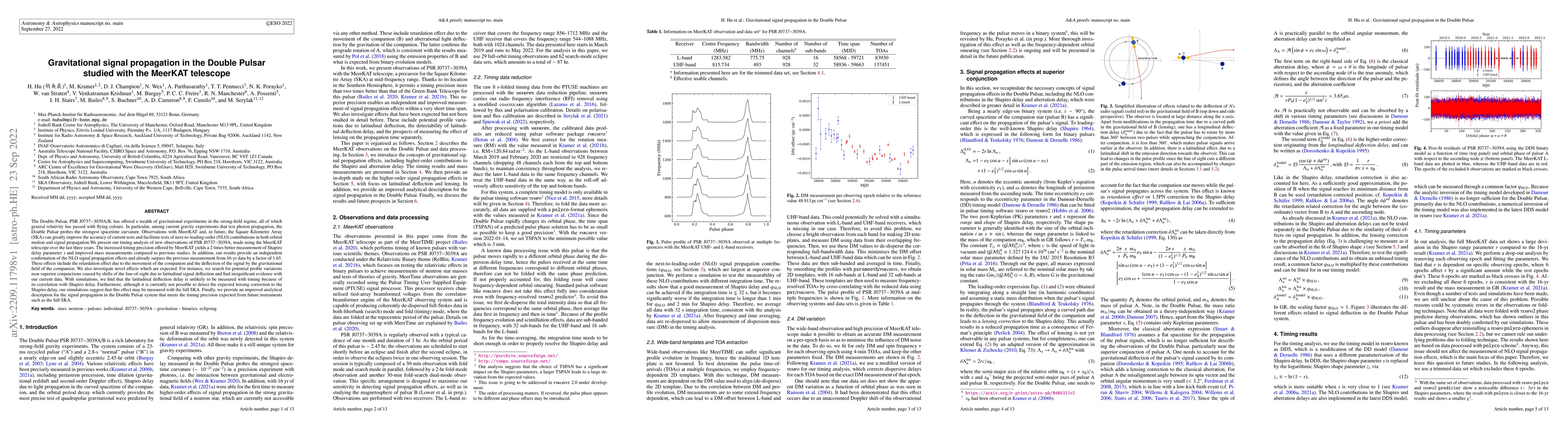 Thumbnail for Gravitational signal propagation in the Double Pulsar studied with the
  MeerKAT telescope