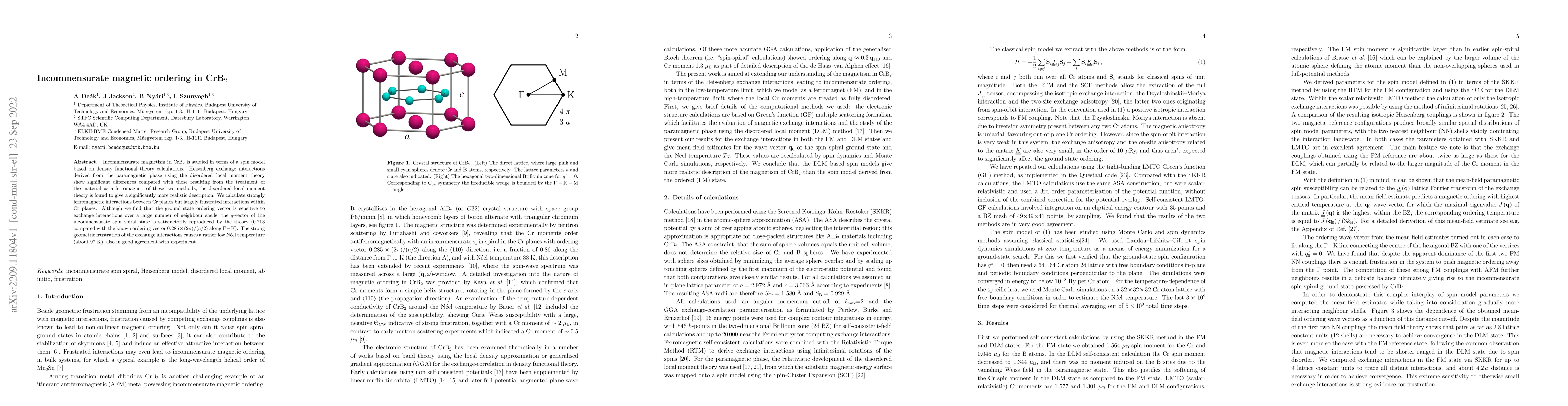 Thumbnail for Incommensurate magnetic ordering in CrB$_2$