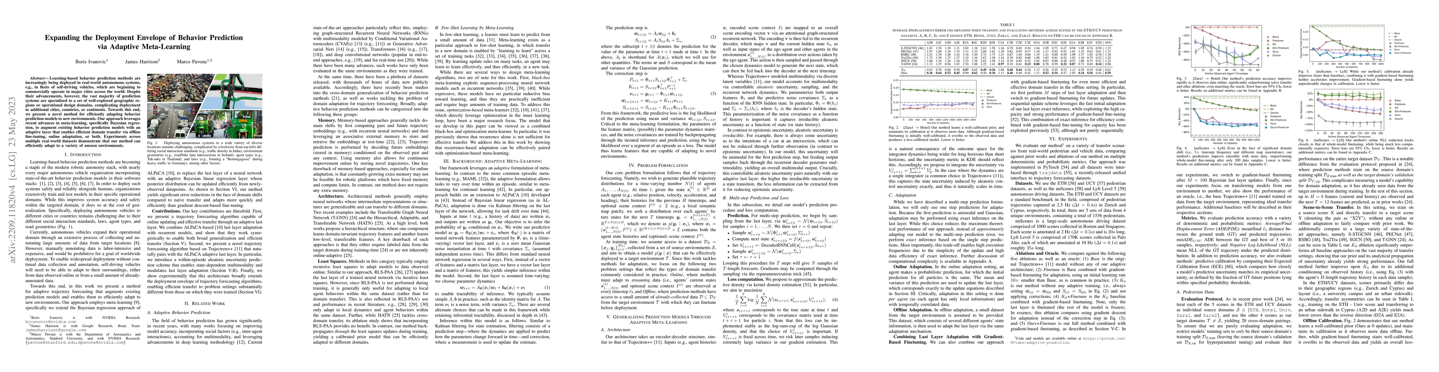 Thumbnail for Expanding the Deployment Envelope of Behavior Prediction via Adaptive
  Meta-Learning