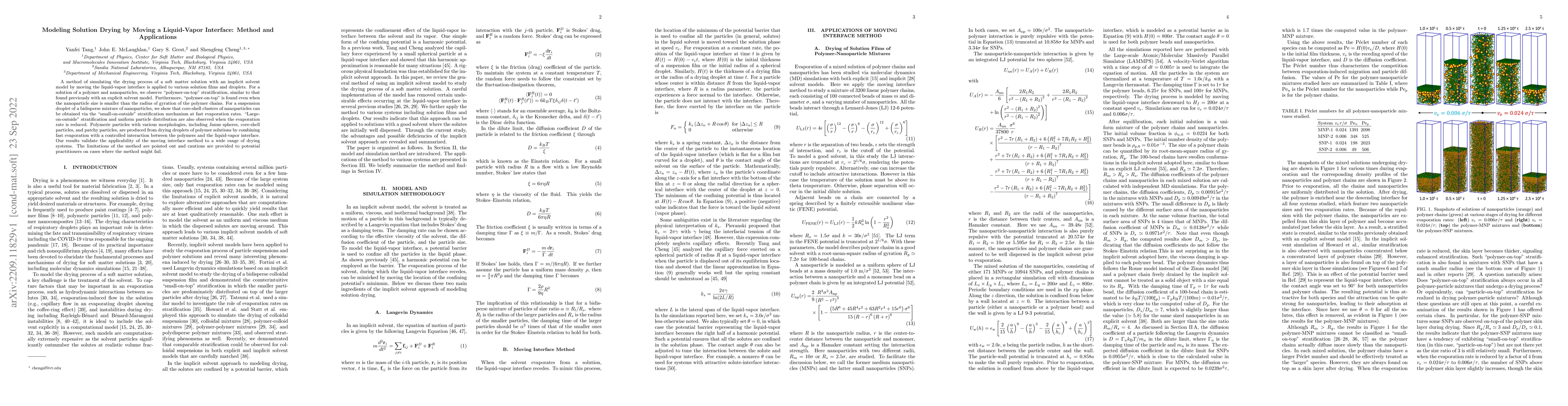 Thumbnail for Modeling Solution Drying by Moving a Liquid-Vapor Interface: Method and
  Applications