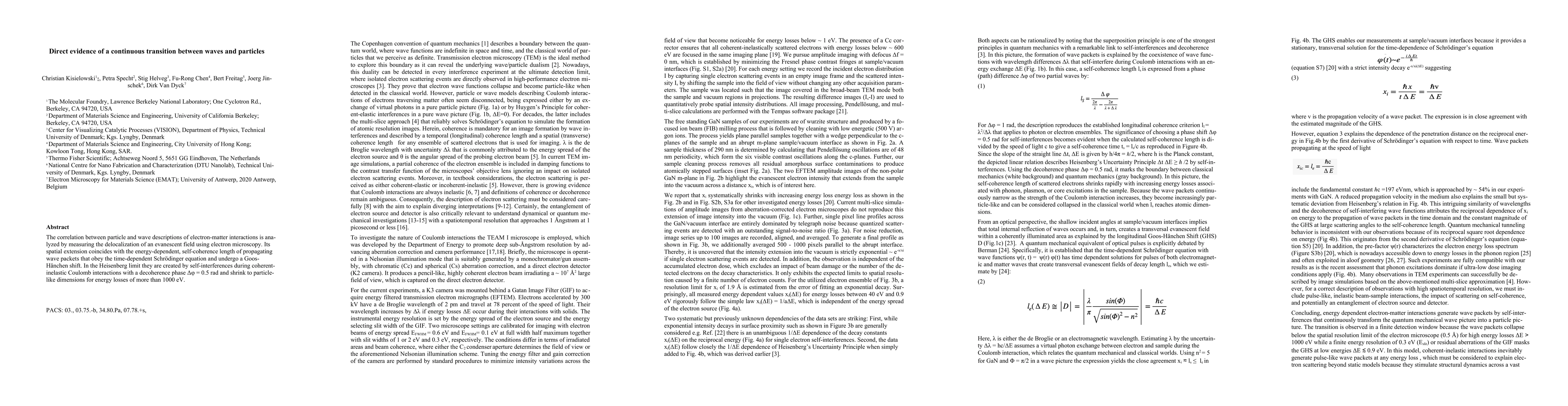 Thumbnail for Direct evidence of a continuous transition between waves and particles