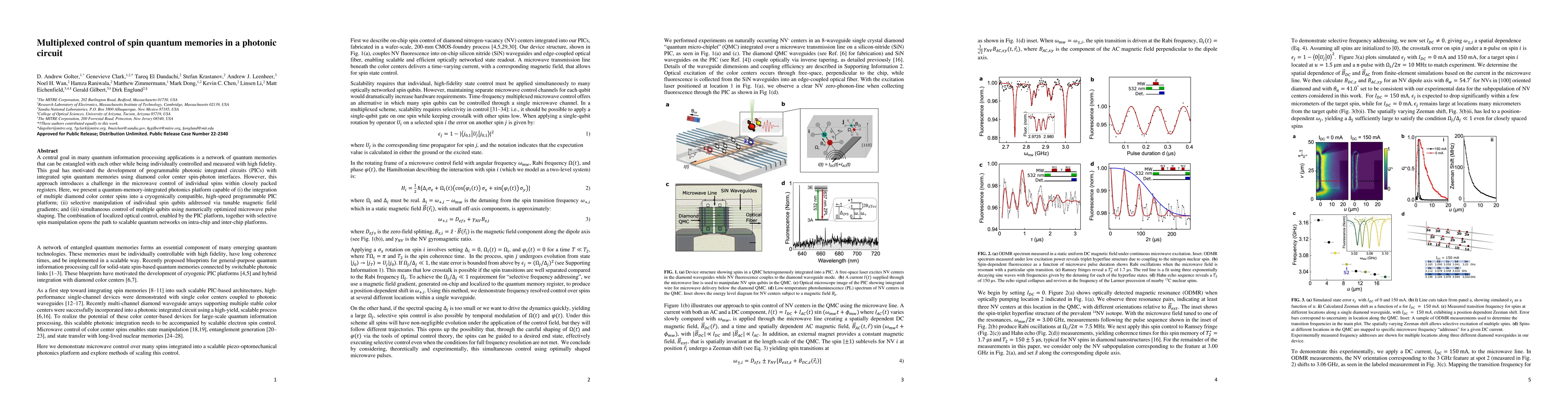 Thumbnail for Multiplexed control of spin quantum memories in a photonic circuit