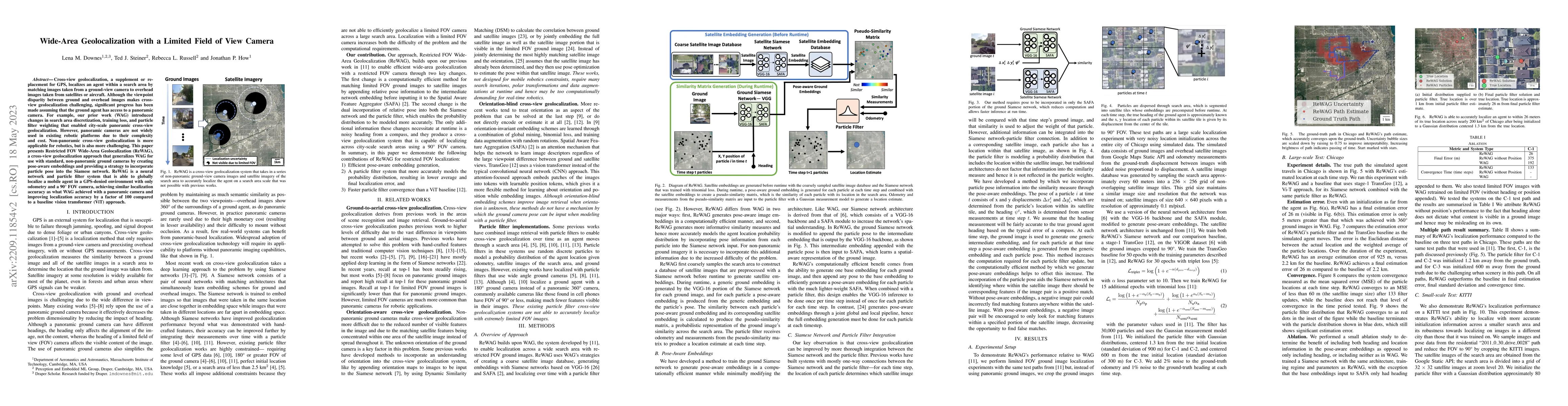 Thumbnail for Wide-Area Geolocalization with a Limited Field of View Camera