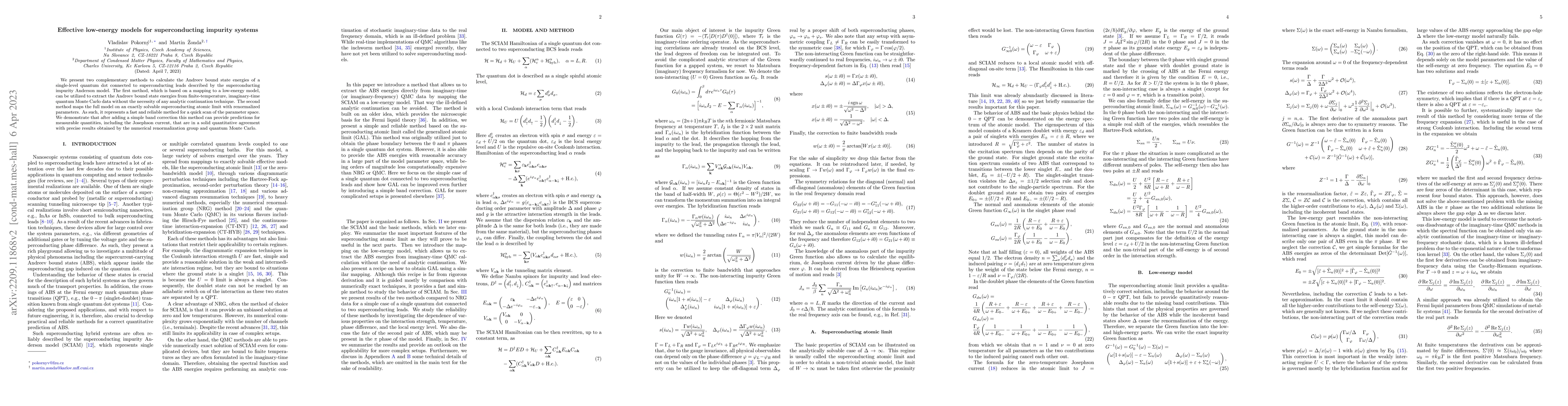 Thumbnail for Effective low-energy models for superconducting impurity systems