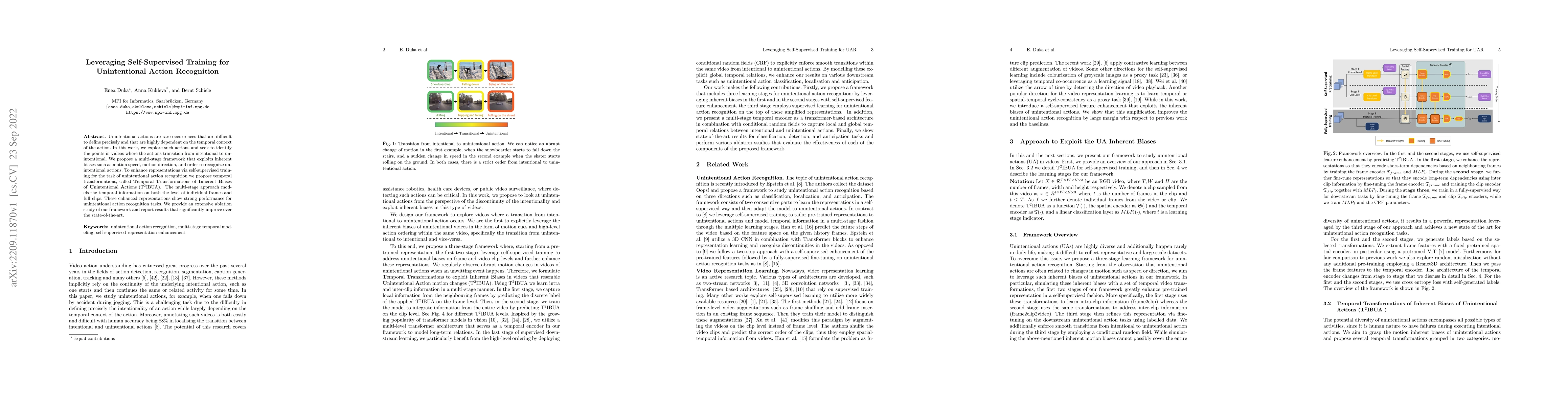 Thumbnail for Leveraging Self-Supervised Training for Unintentional Action Recognition
