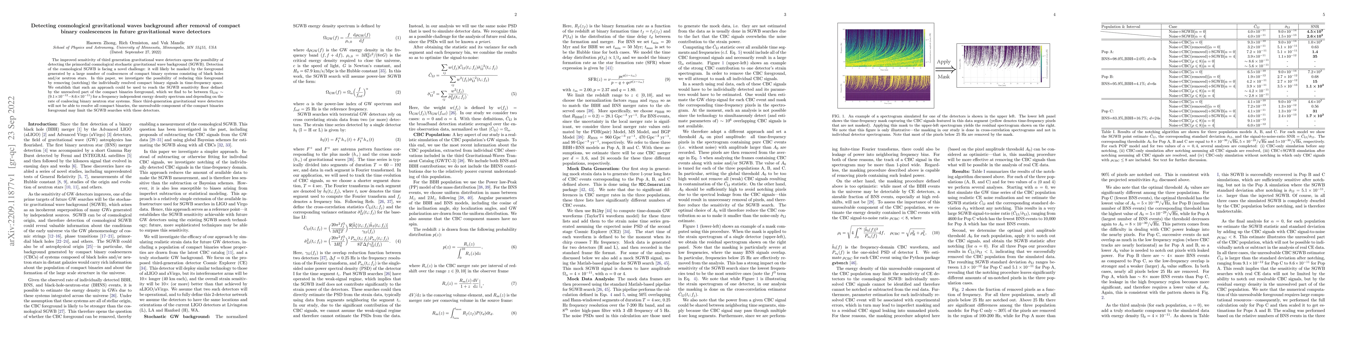 Thumbnail for Detecting cosmological gravitational waves background after removal of
  compact binary coalescences in future gravitational wave detectors