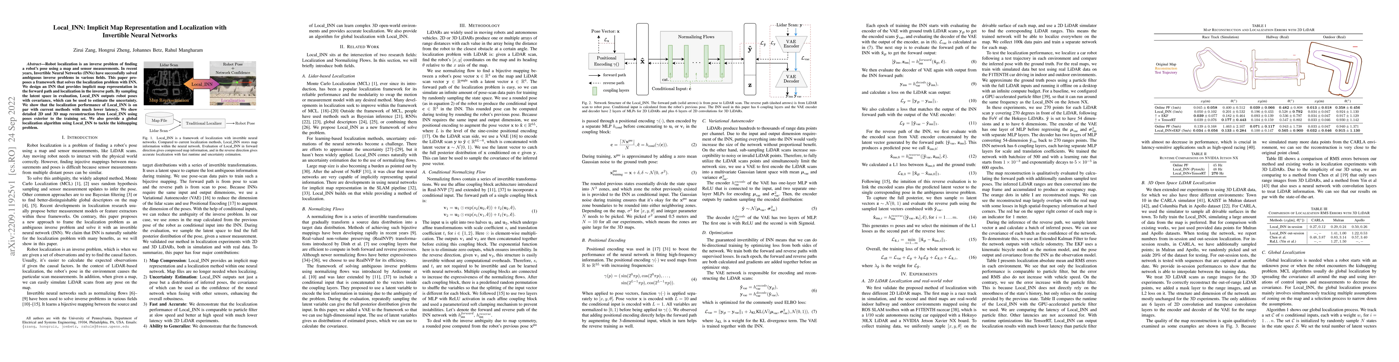 Thumbnail for Local_INN: Implicit Map Representation and Localization with Invertible
  Neural Networks