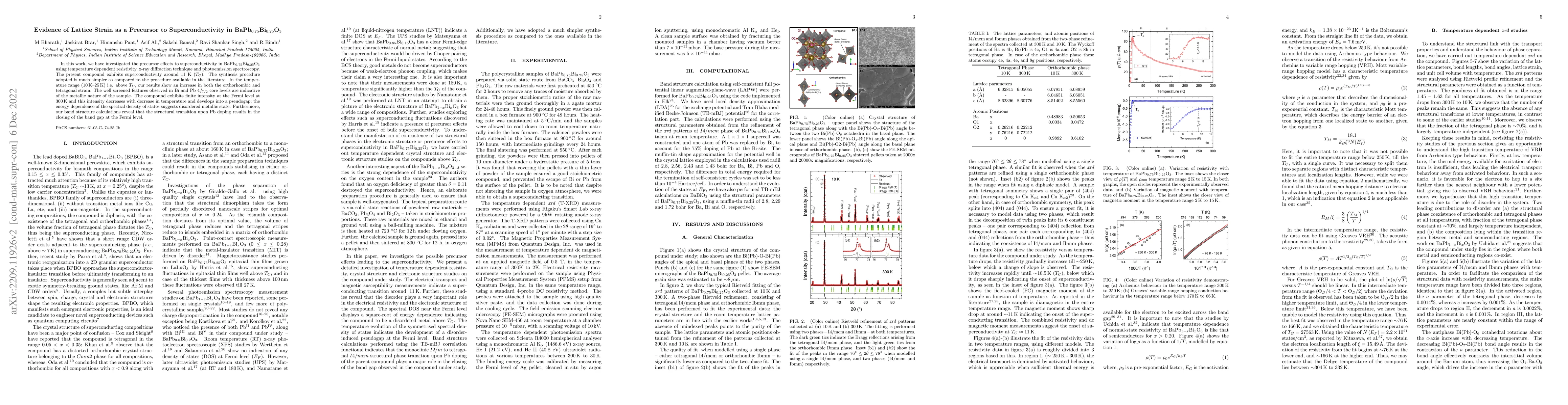 Thumbnail for Evidence of Lattice Strain as a Precursor to Superconductivity in
  BaPb$_{0.75}$Bi$_{0.25}$O$_3$