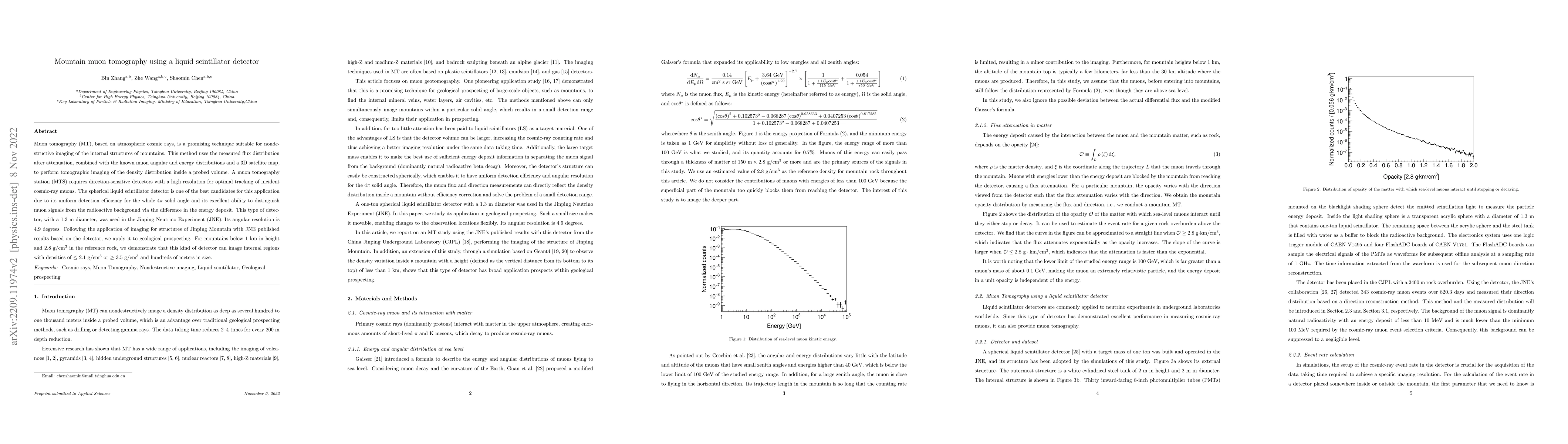 Thumbnail for Mountain muon tomography using a liquid scintillator detector