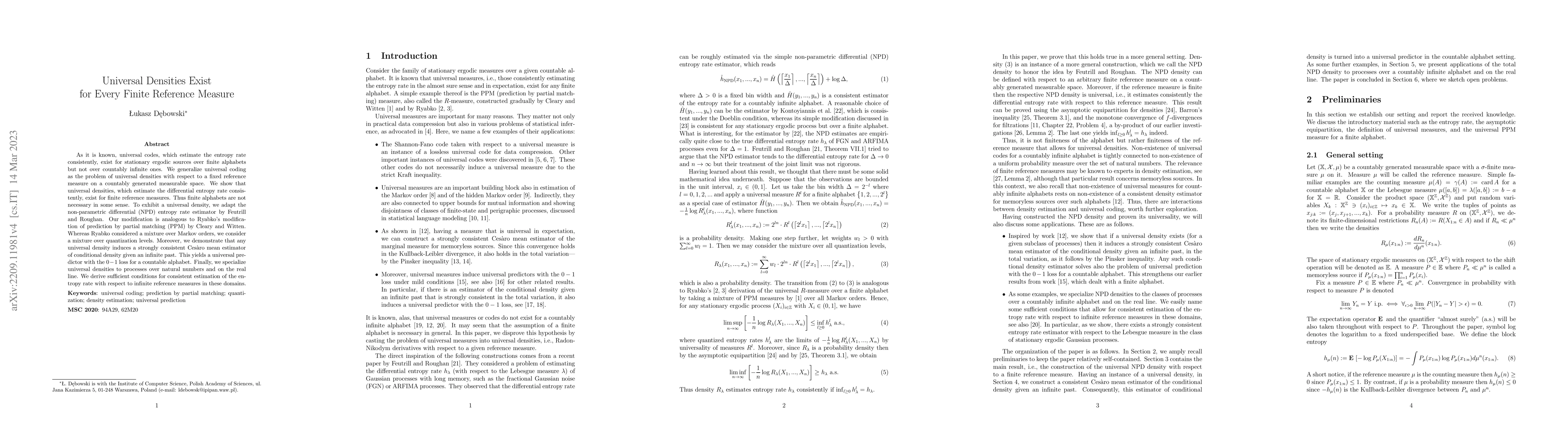 Thumbnail for Universal Densities Exist for Every Finite Reference Measure
