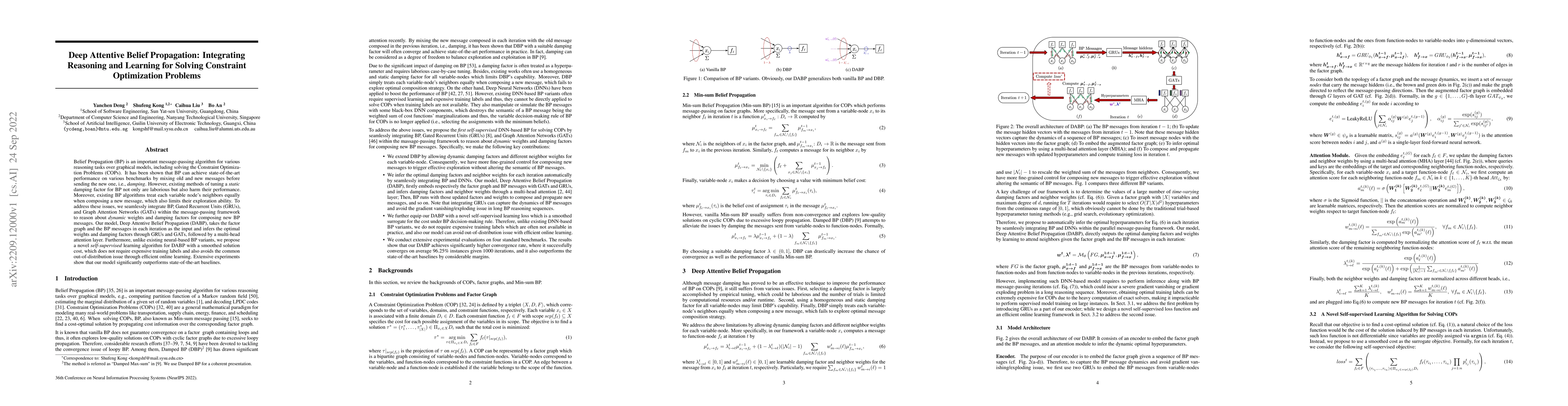 Thumbnail for Deep Attentive Belief Propagation: Integrating Reasoning and Learning
  for Solving Constraint Optimization Problems