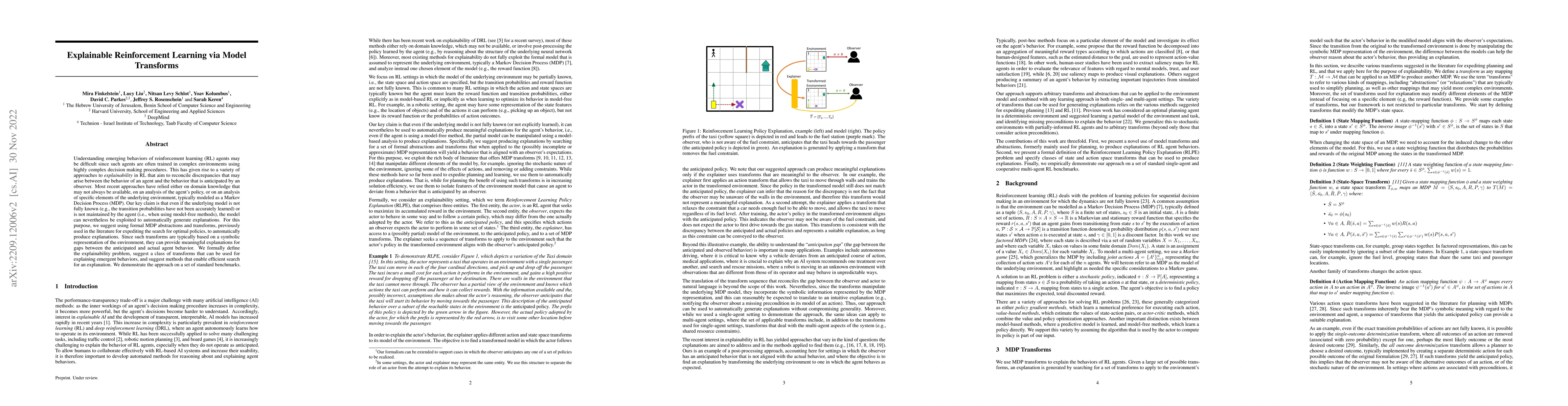 Thumbnail for Explainable Reinforcement Learning via Model Transforms