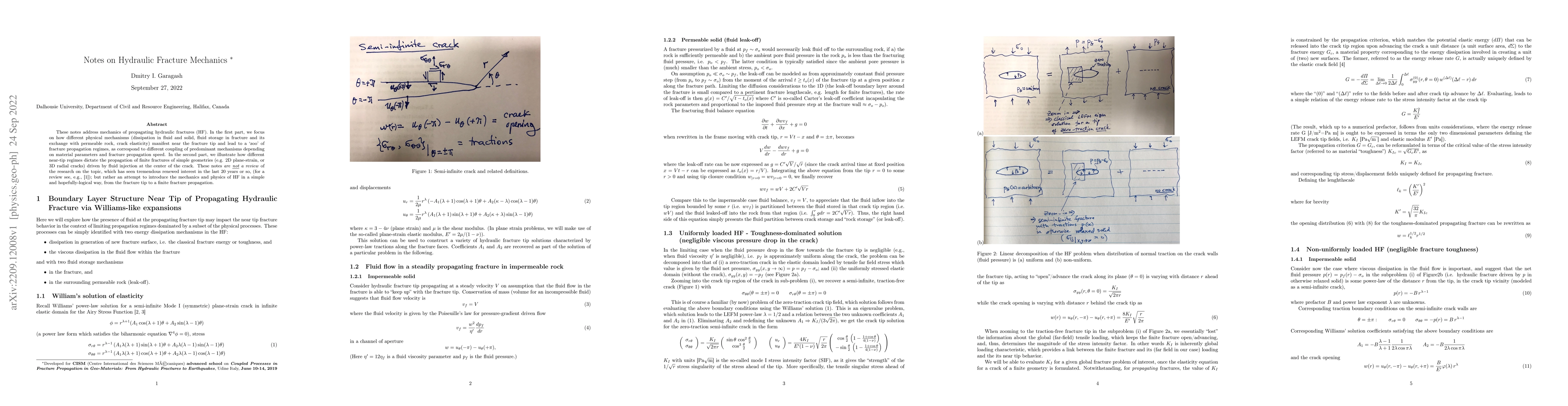 Thumbnail for Notes on Hydraulic Fracture Mechanics