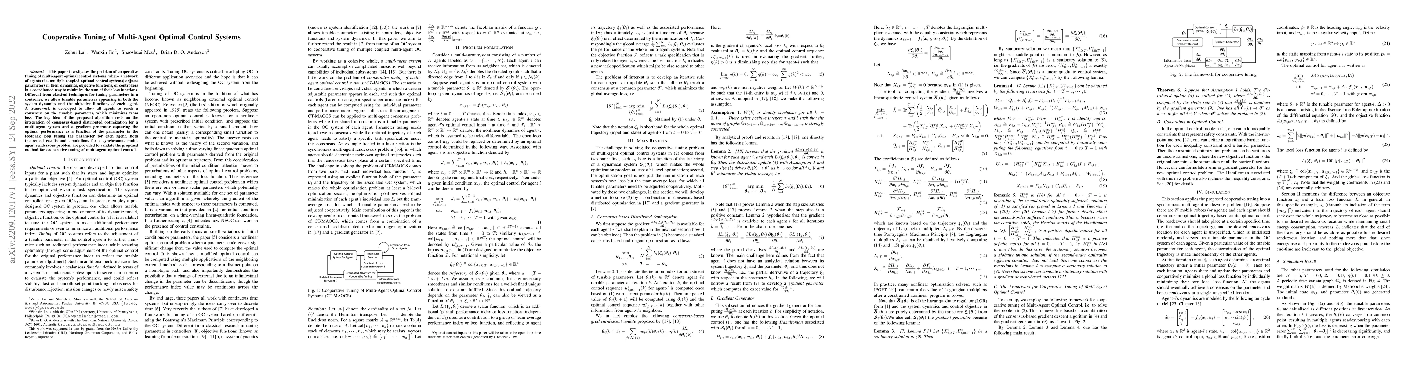 Thumbnail for Cooperative Tuning of Multi-Agent Optimal Control Systems