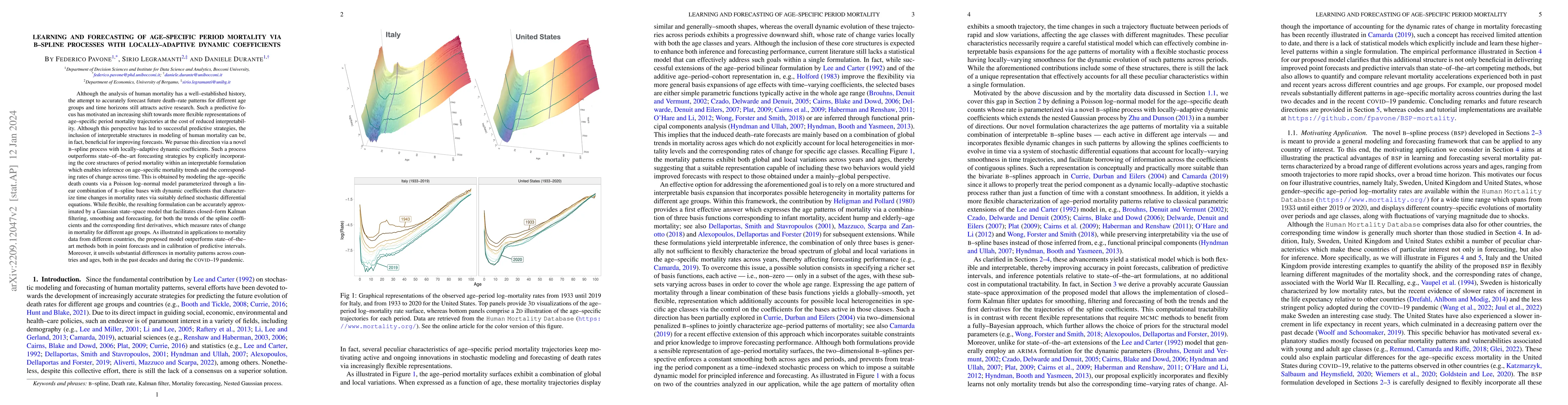 Thumbnail for Learning and forecasting of age-specific period mortality via B-spline
  processes with locally-adaptive dynamic coefficients