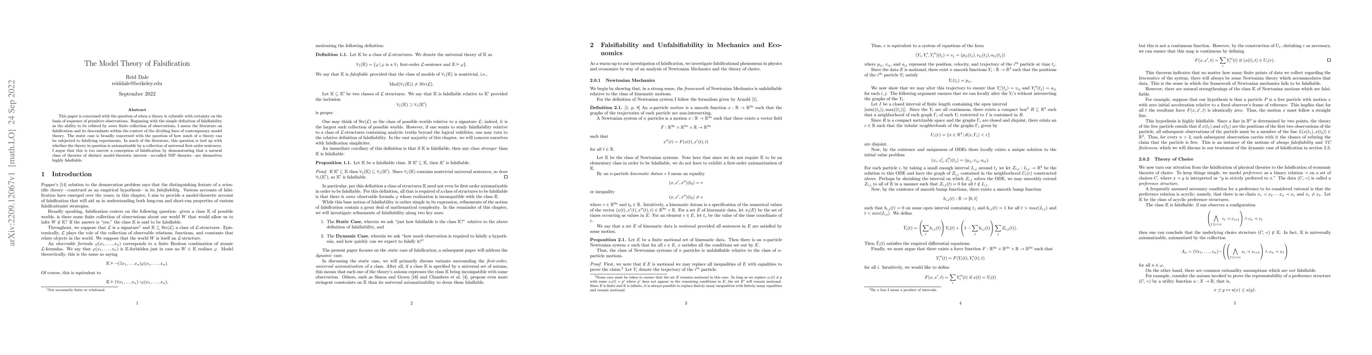 Thumbnail for The Model Theory of Falsification