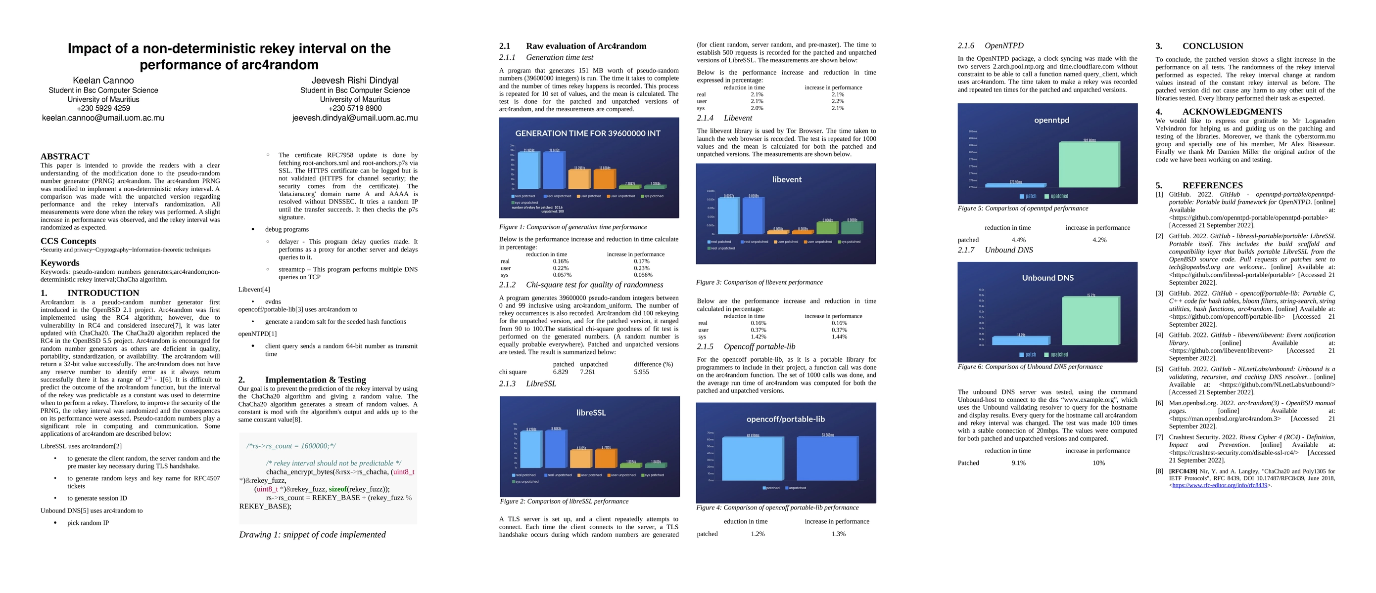 Thumbnail for Impact of a non-deterministic rekey interval on the performance of
  arc4random