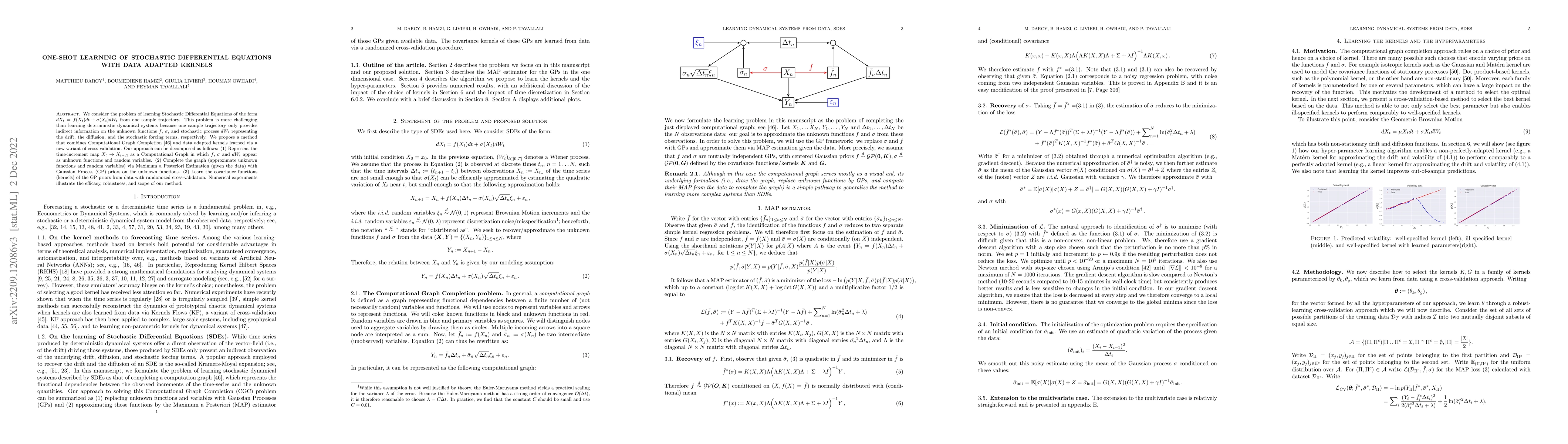 Thumbnail for One-Shot Learning of Stochastic Differential Equations with Data Adapted
  Kernels