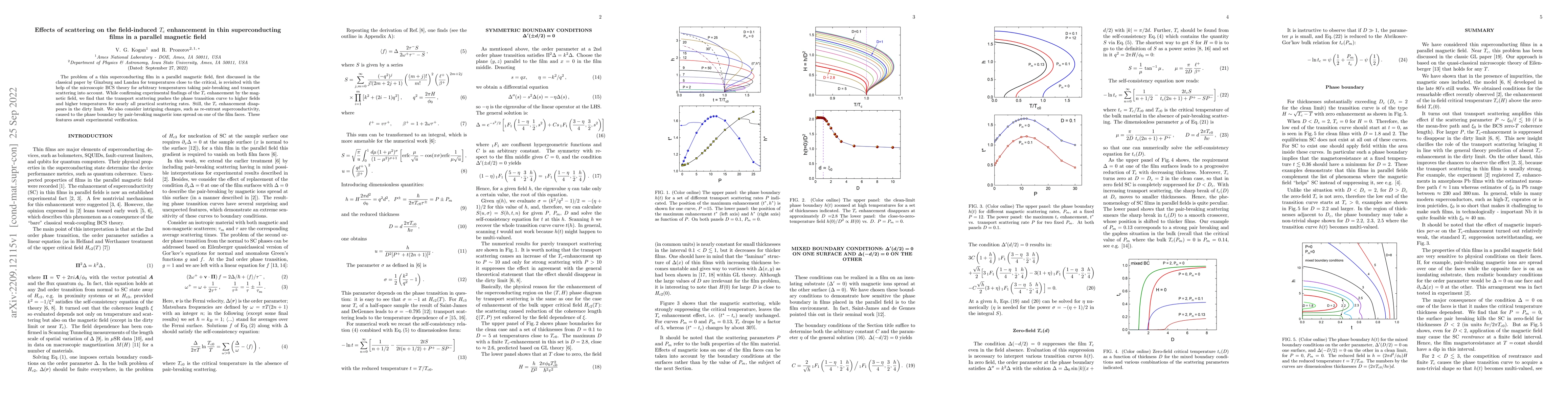 Thumbnail for Effects of scattering on the field-induced Tc enhancement in thin
  superconducting films in a parallel magnetic field