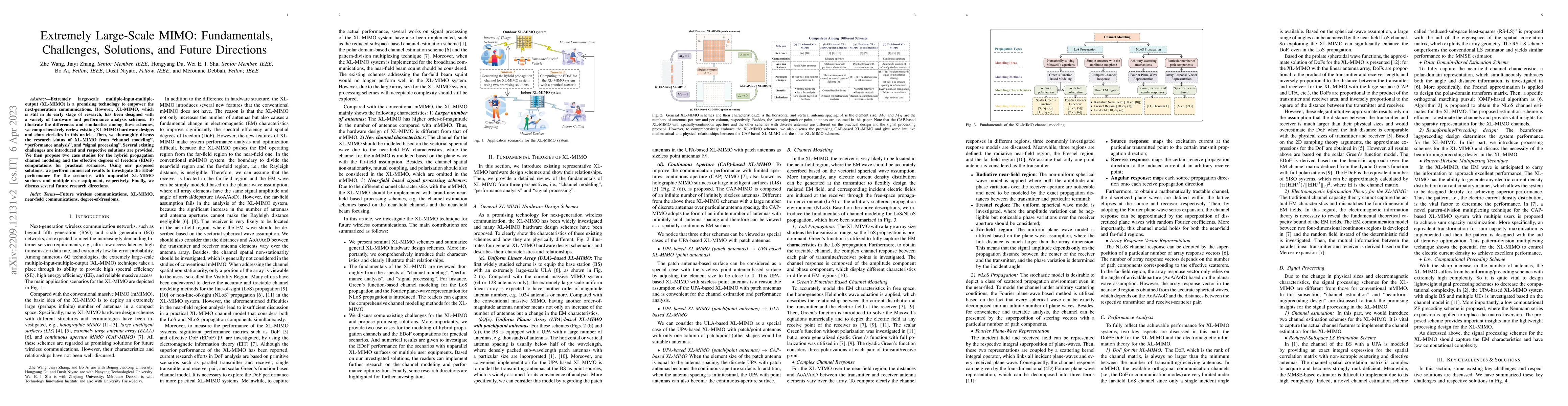 Thumbnail for Extremely Large-Scale MIMO: Fundamentals, Challenges, Solutions, and
  Future Directions