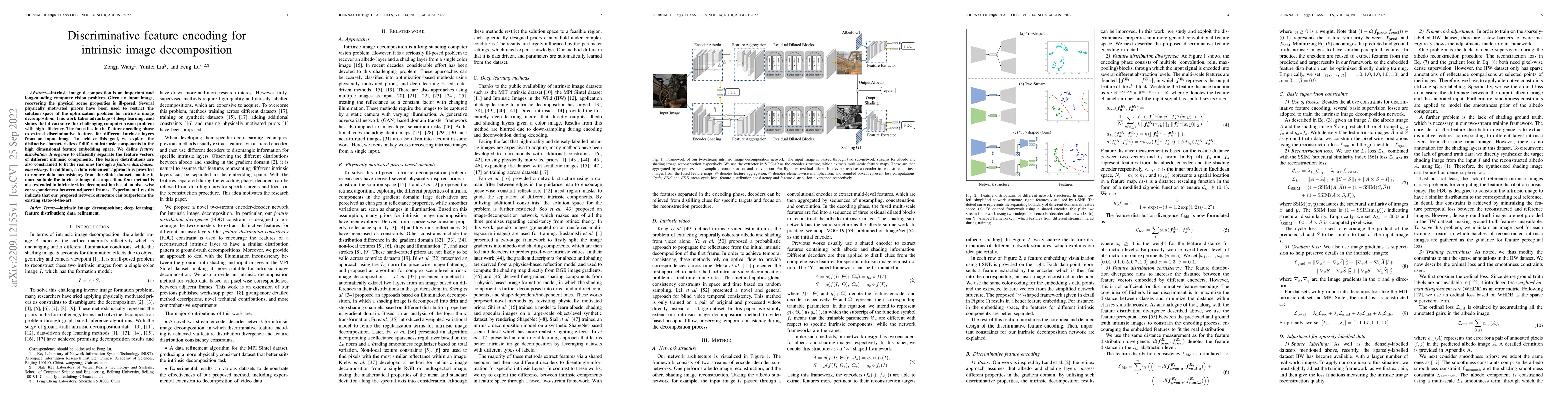 Thumbnail for Discriminative feature encoding for intrinsic image decomposition
