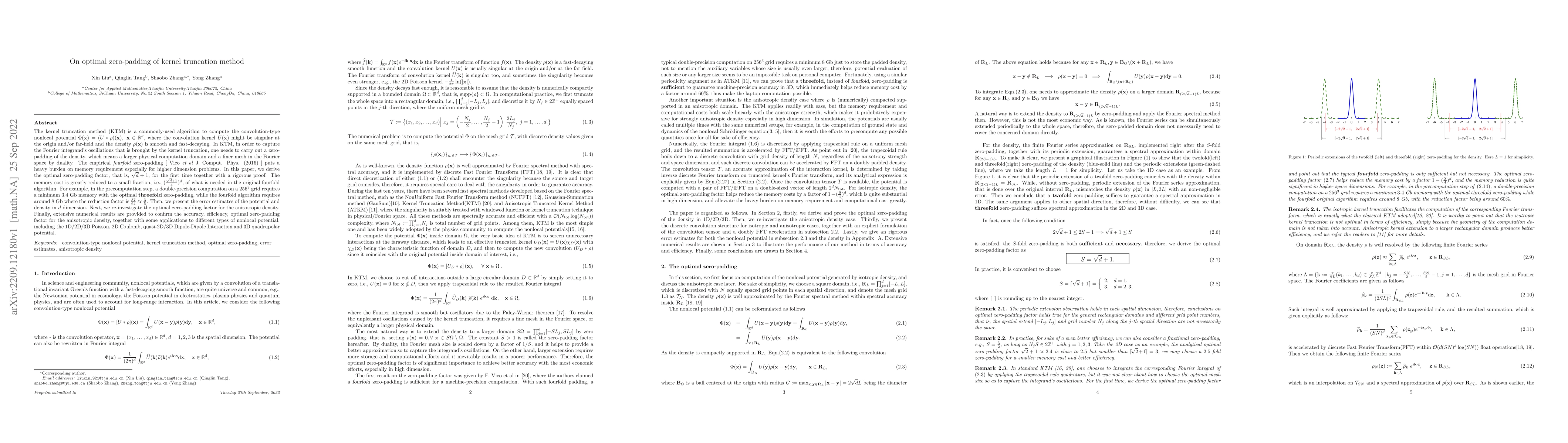 Thumbnail for On optimal zero-padding of kernel truncation method