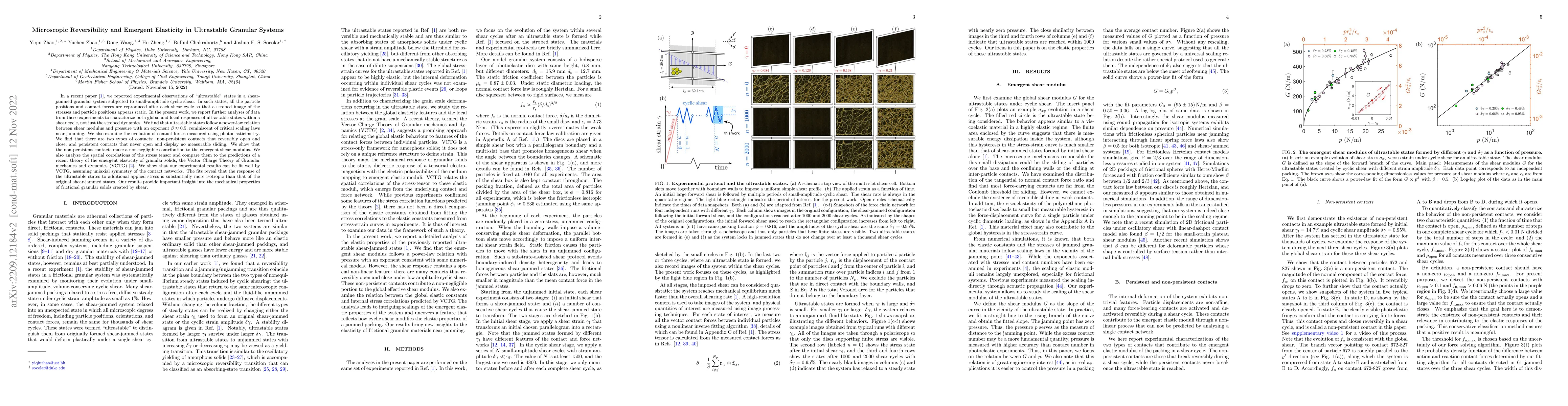 Thumbnail for Microscopic Reversibility and Emergent Elasticity in Ultrastable
  Granular Systems