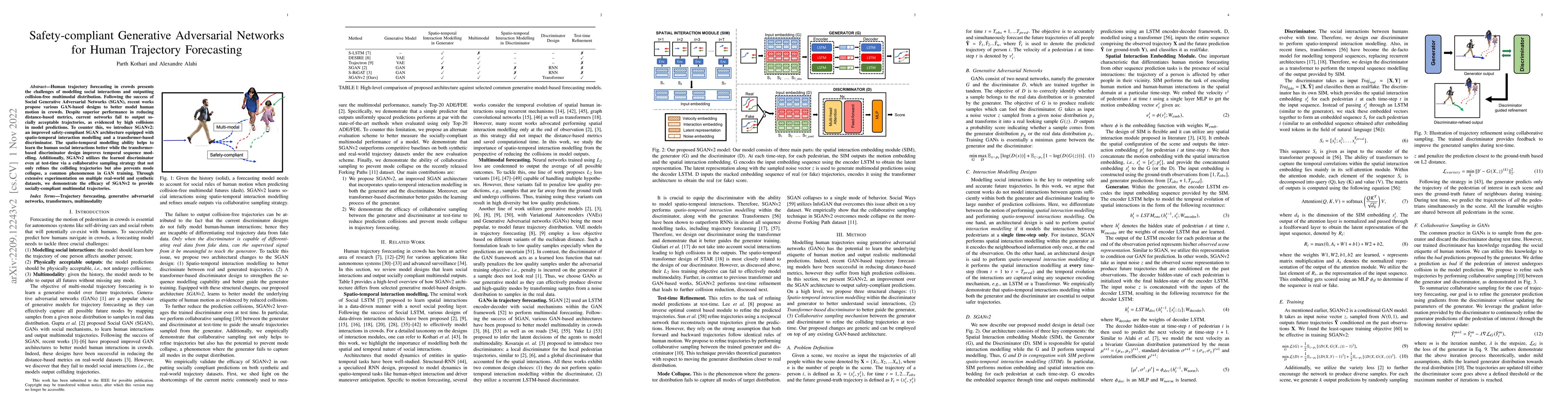 Thumbnail for Safety-compliant Generative Adversarial Networks for Human Trajectory
  Forecasting