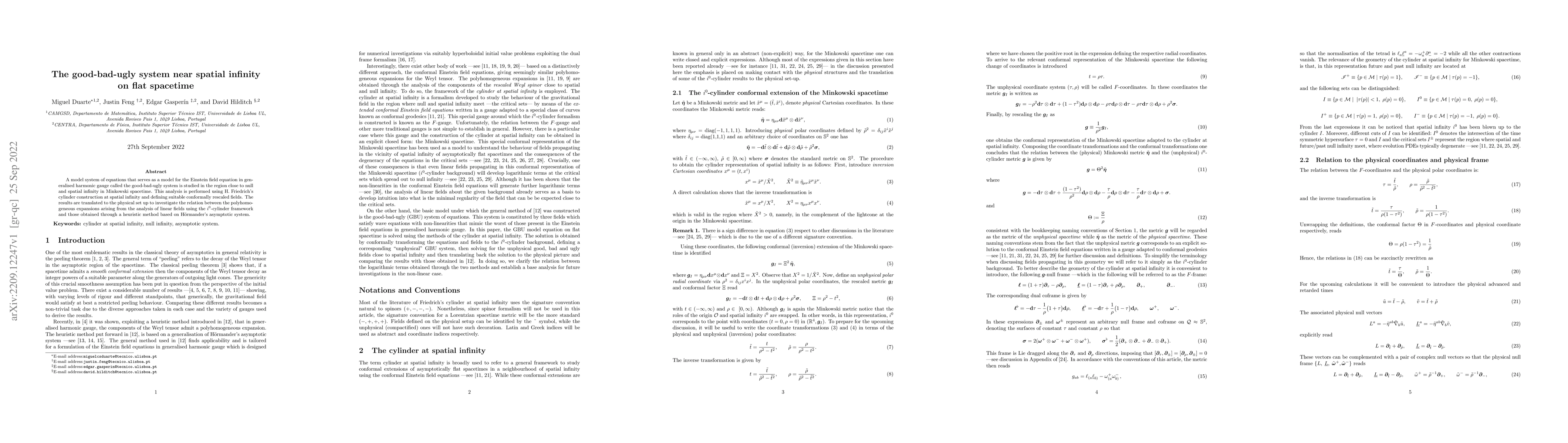 Thumbnail for The good-bad-ugly system near spatial infinity on flat spacetime