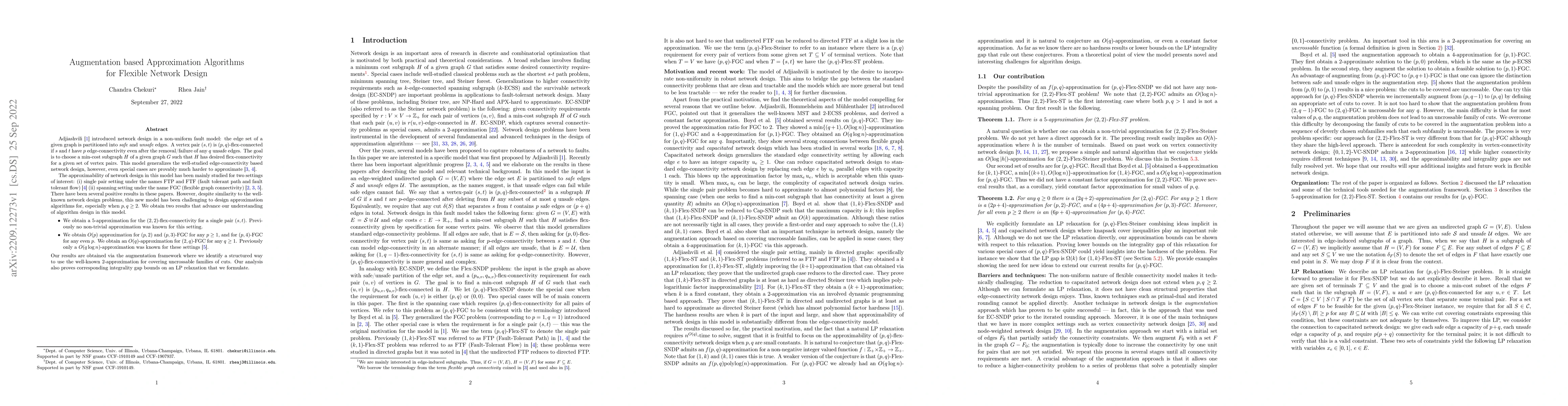 Thumbnail for Augmentation based Approximation Algorithms for Flexible Network Design