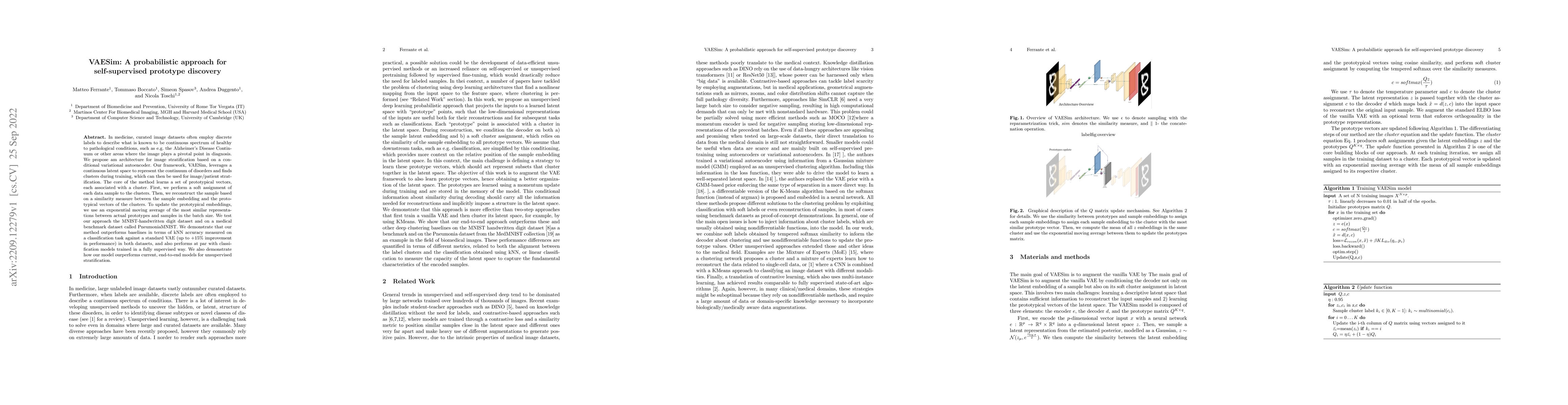Thumbnail for VAESim: A probabilistic approach for self-supervised prototype discovery