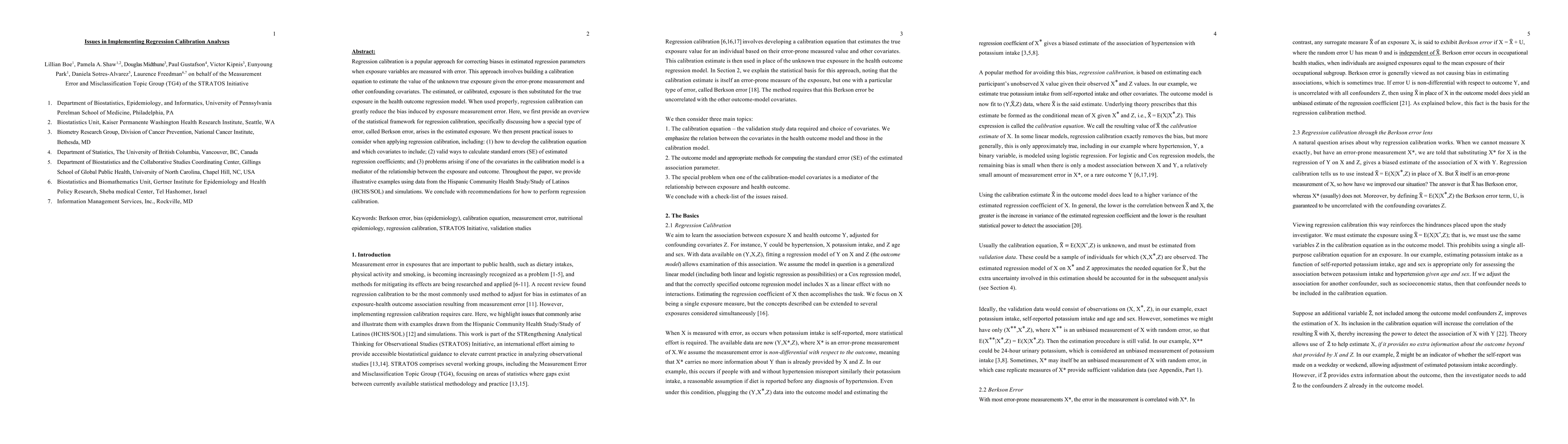 Thumbnail for Issues in Implementing Regression Calibration Analyses