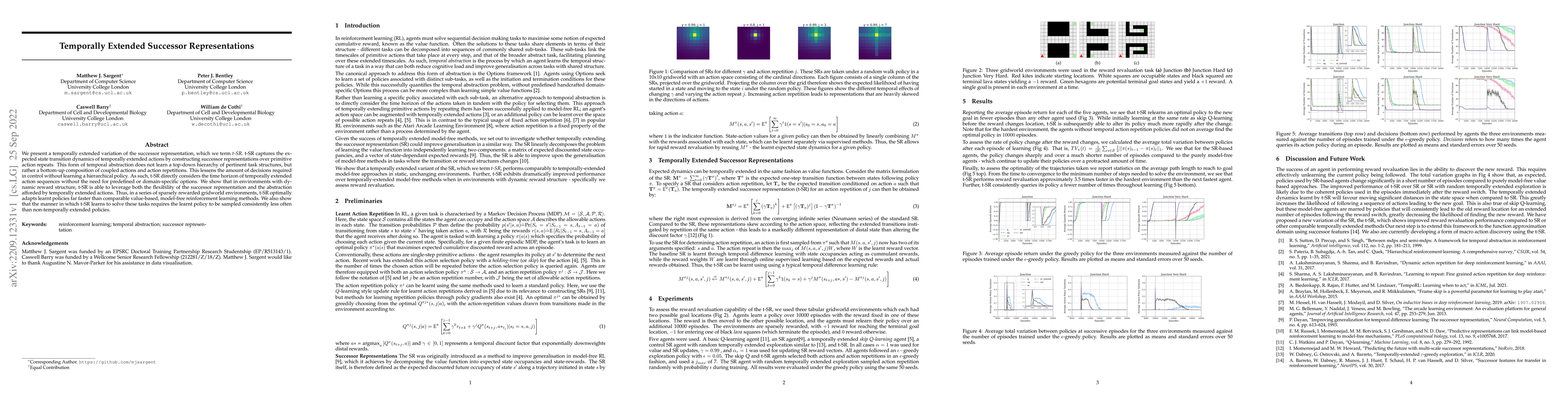 Thumbnail for Temporally Extended Successor Representations