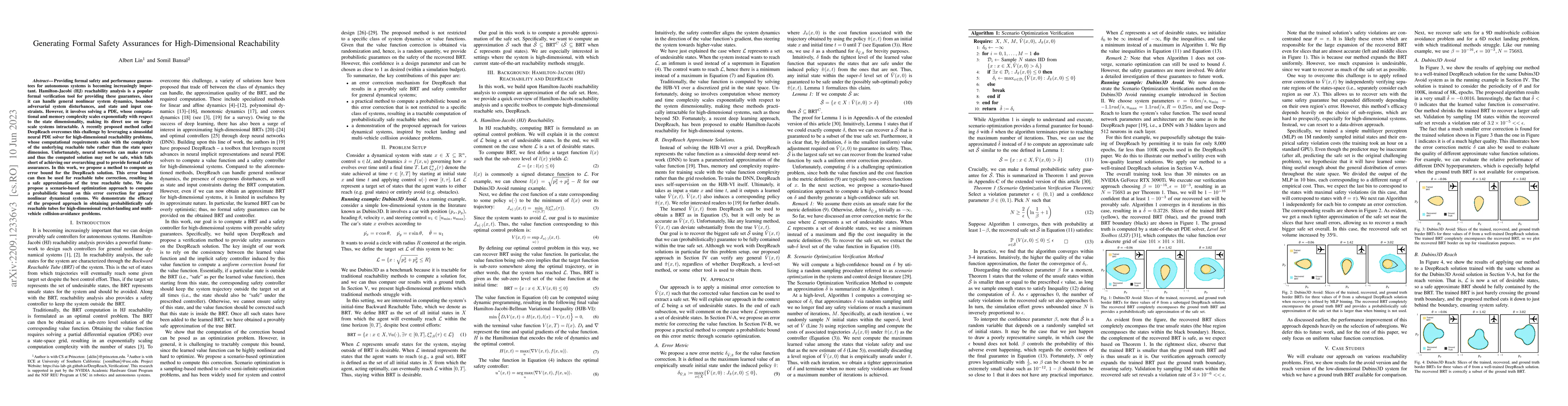Thumbnail for Generating Formal Safety Assurances for High-Dimensional Reachability